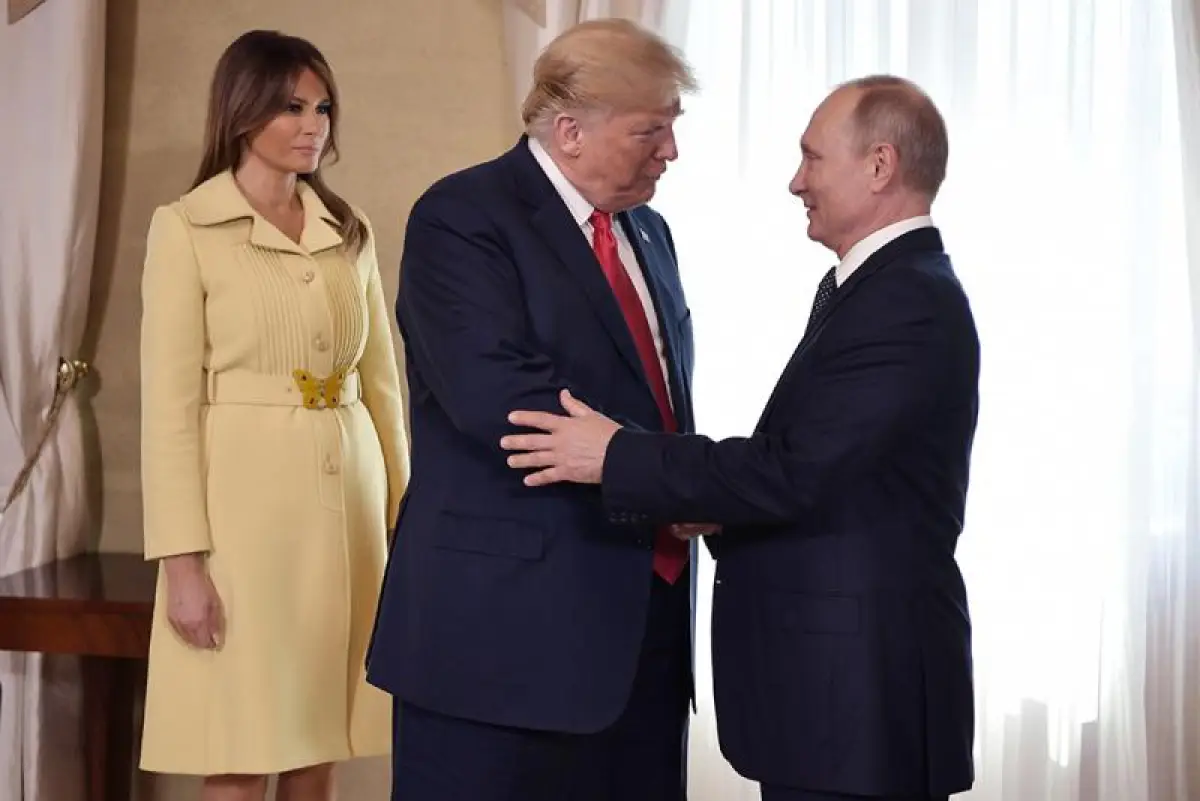 Melania con Vladimir Putin