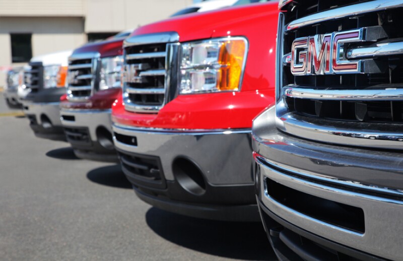 GM Trucks at Dealership