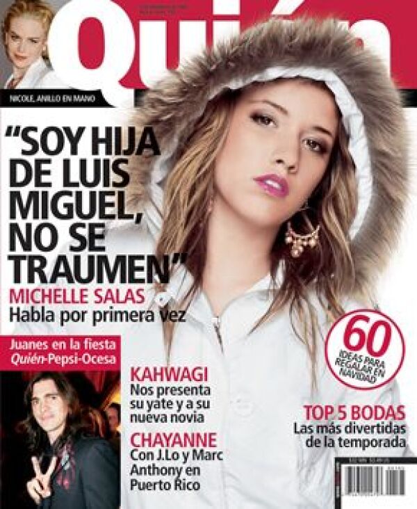 La portada en donde posó Michelle Salas y habla de su papá, se publicó en diciembre del 2005.