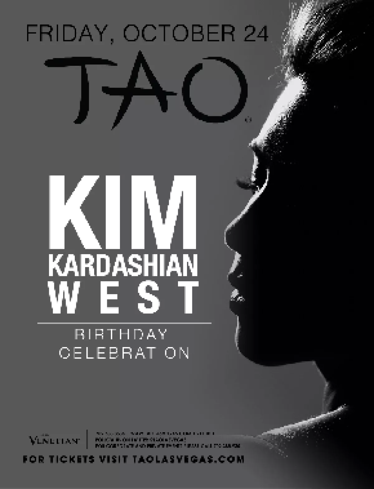 El flyer de la gran celebración de Kim.