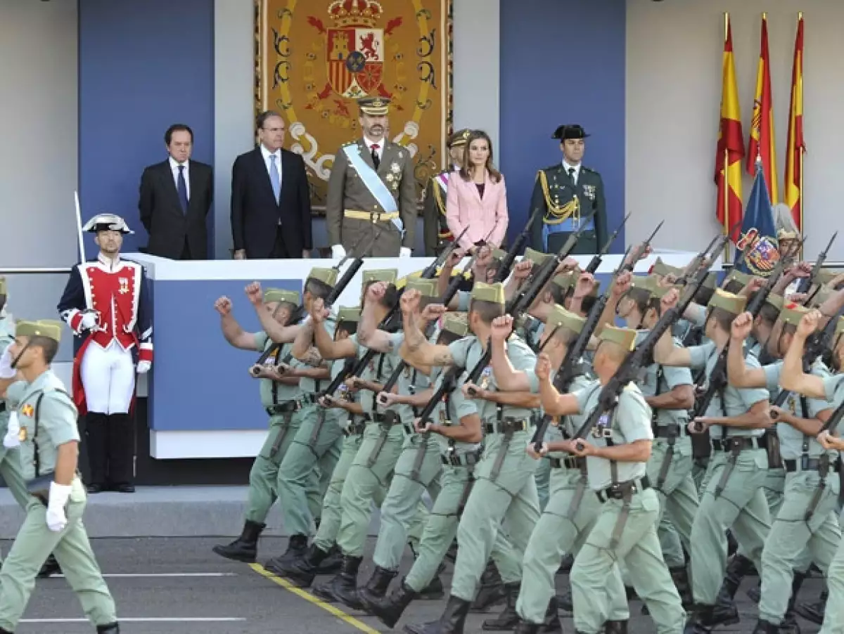 Esta vez el desfile fue austero.