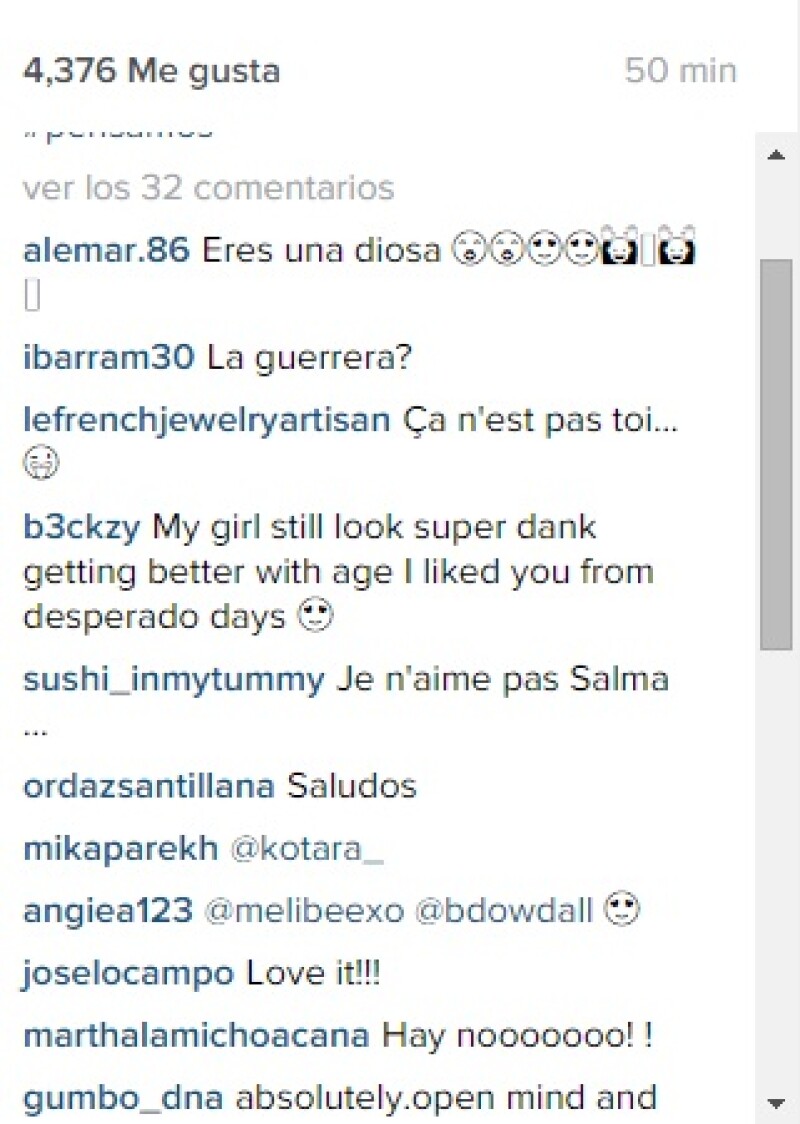 Algunos de los comentarios de sus fans no fueron tan positivos.