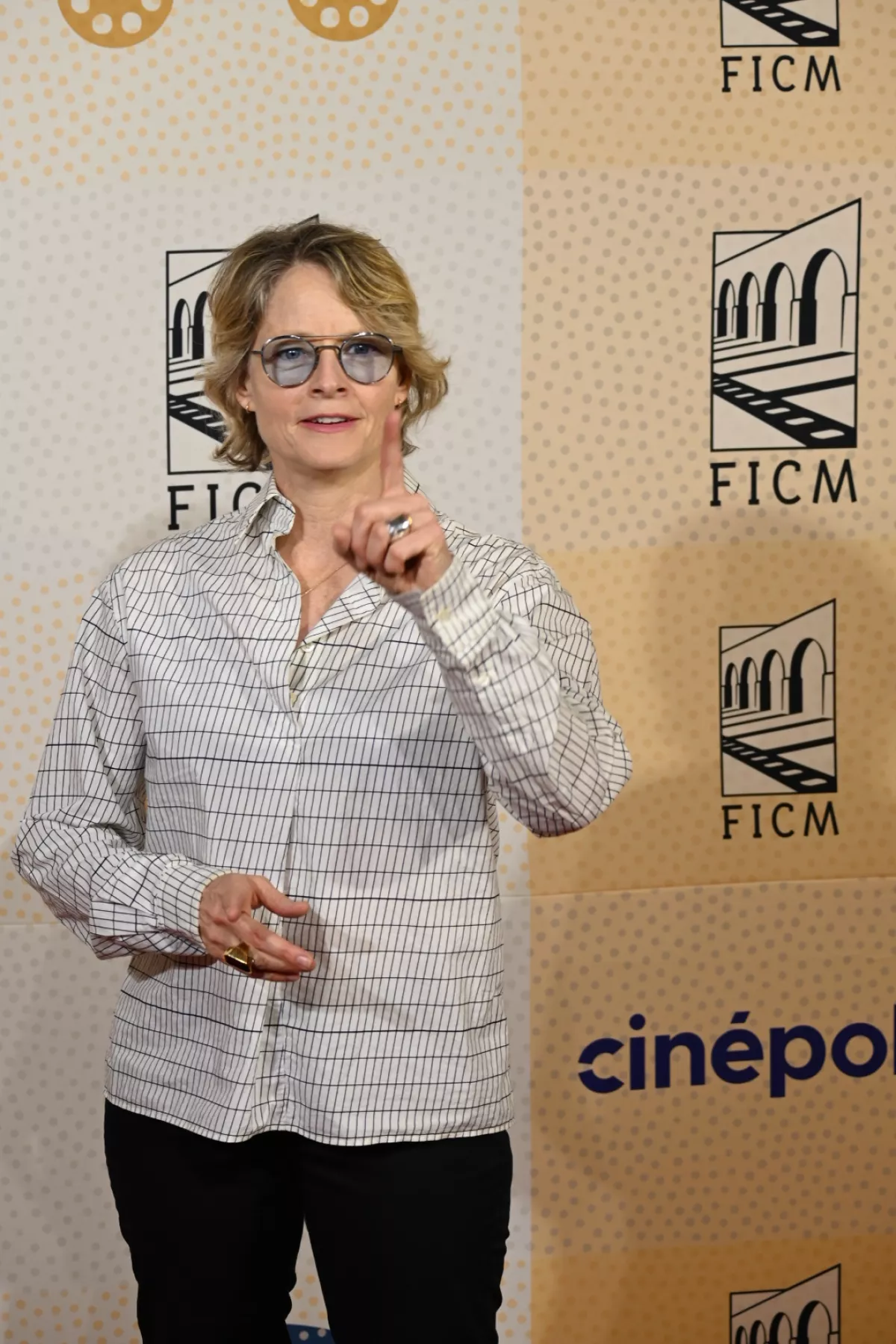 Judie Foster en la alfombra roja del Festival internacional de Cine de Morelia. 