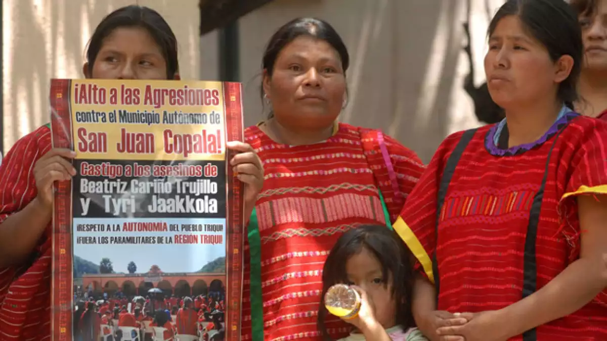 Habitantes indígenas de San Juan de Copala demandan alto a las agresiones