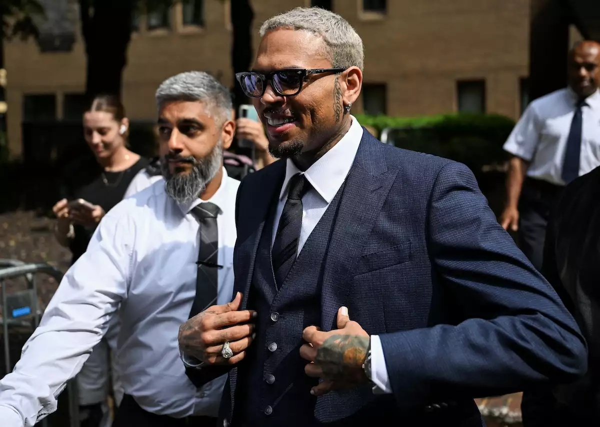 U.S. singer Chris Brown appears at Southwark Crown Court in London