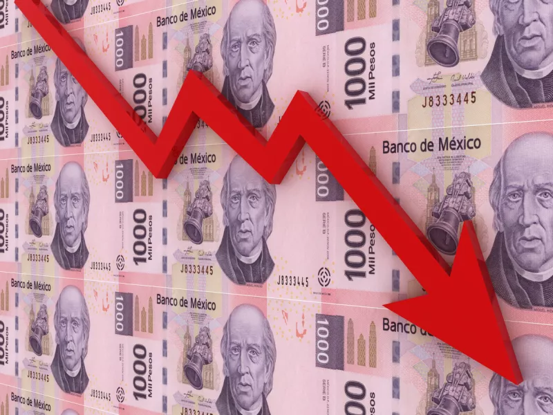 Mexican money peso falling finance crisis
