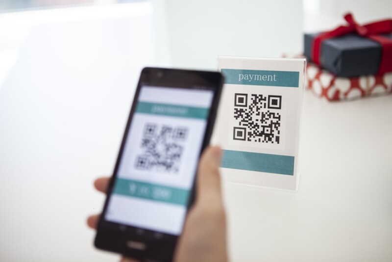 Electronic settlement with bar code reader