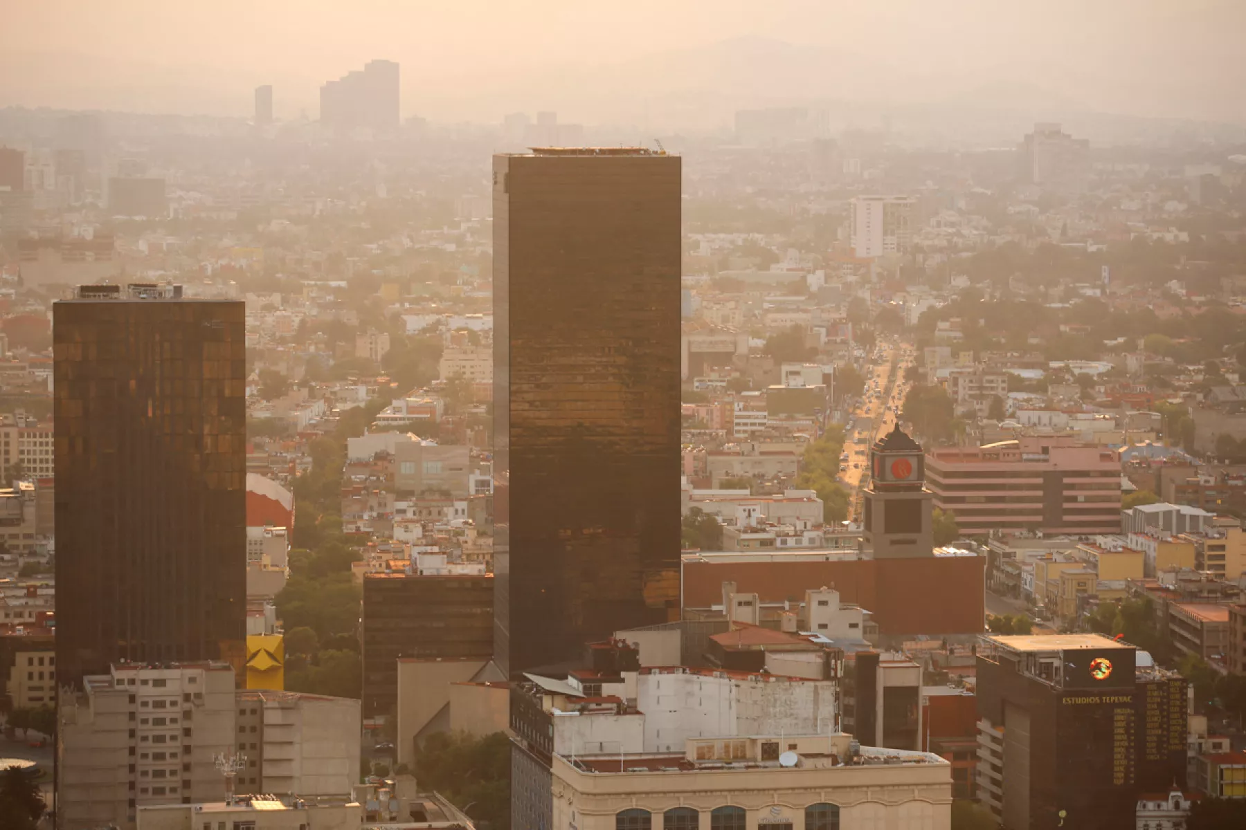 (Panorámica de la zona centro de la Ciudad de México)