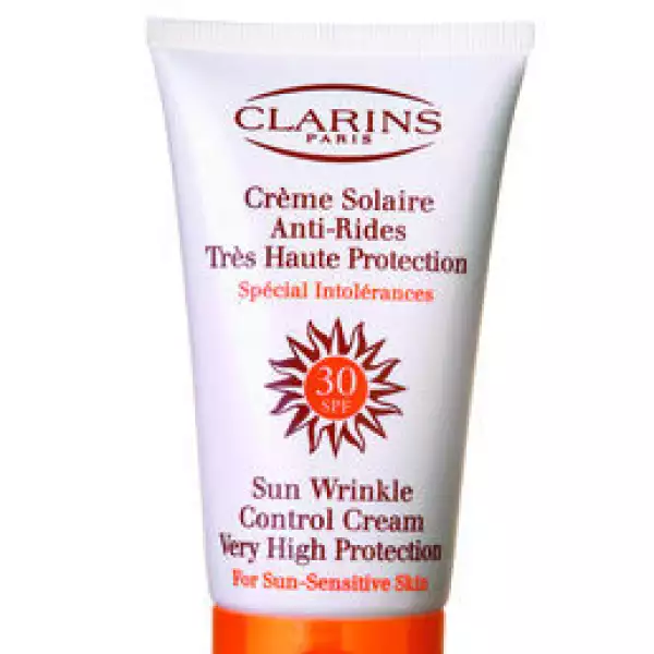 Cosméticos. Creme Solaire Anti Rides Tres Haute Protection, Crema solar anti arrugas. De Clarins