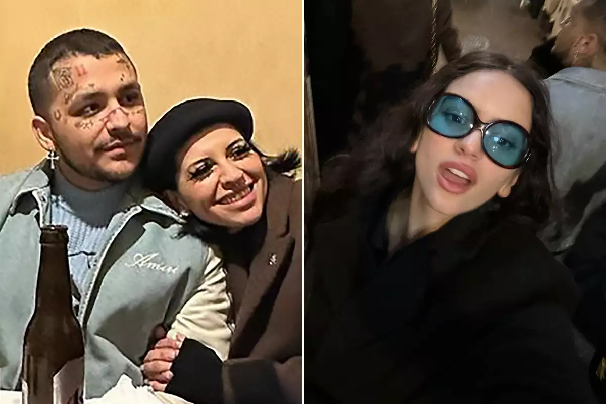 Nodal y Cazzu reciben Año Nuevo con Rosalía y Rauw Alejandro