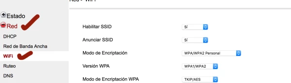 Cambie tu clave de Wifi