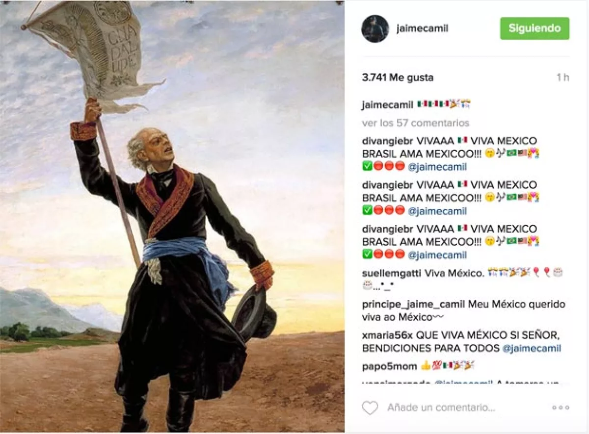 Salma Hayek, Jaime Camil, Aarón Díaz y Alejandro Sanz, no han perdido la oportunidad para celebrar la Independencia de México a través de redes sociales.