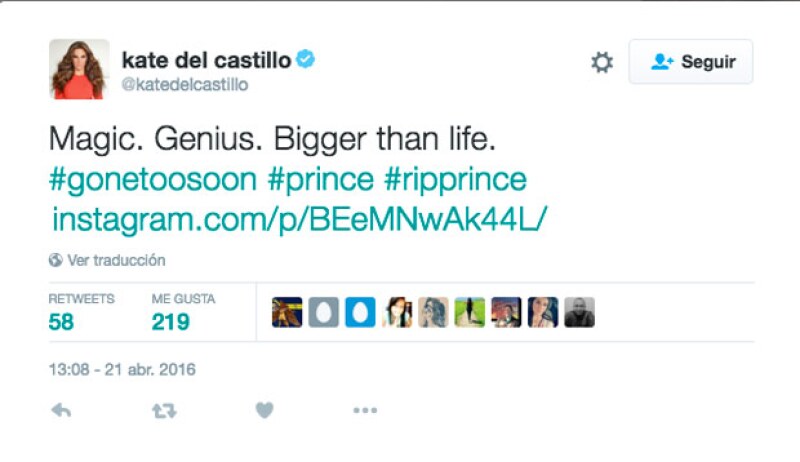 Ni Kate del Castillo.
