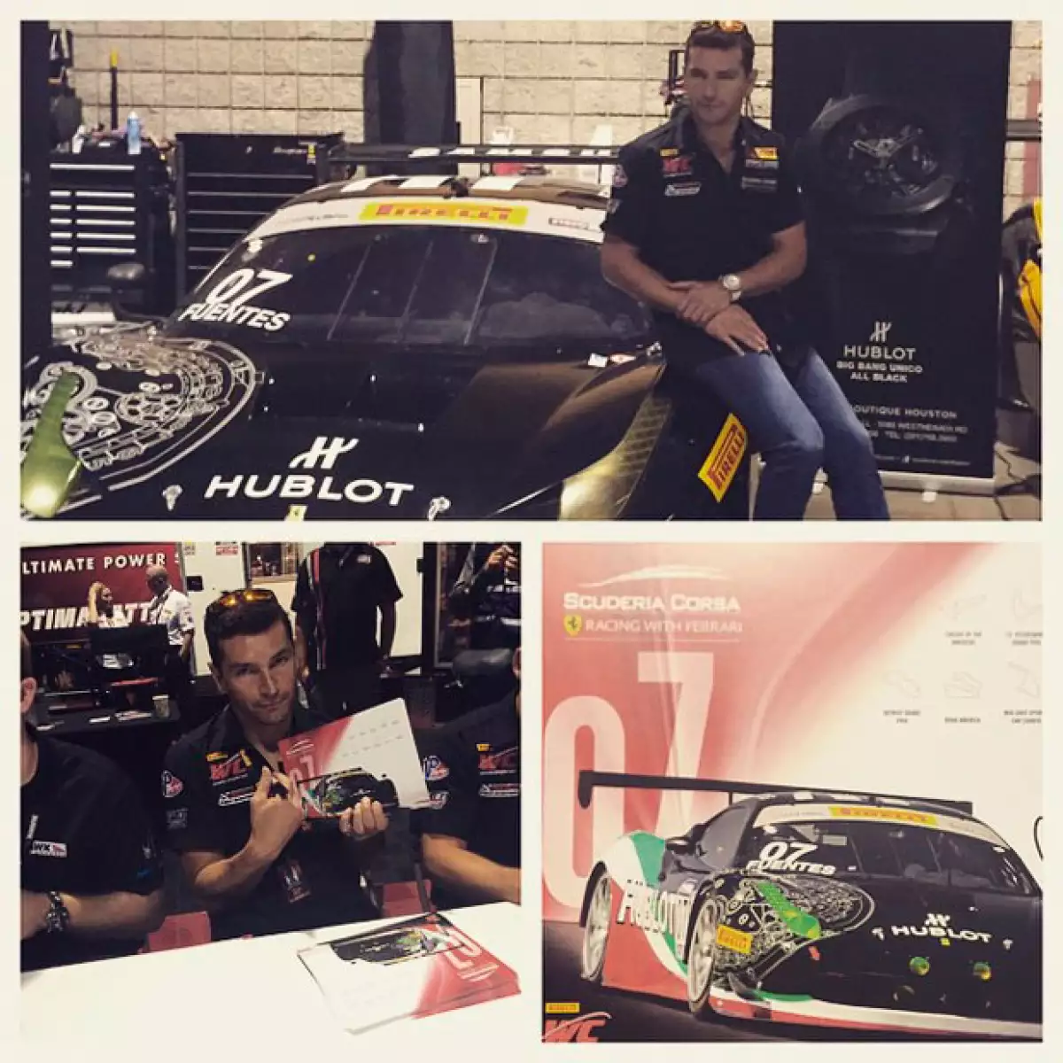 Asimismo mostró a su esposo representando a la Scuderia Ferrari y el auto en el que conduciría.