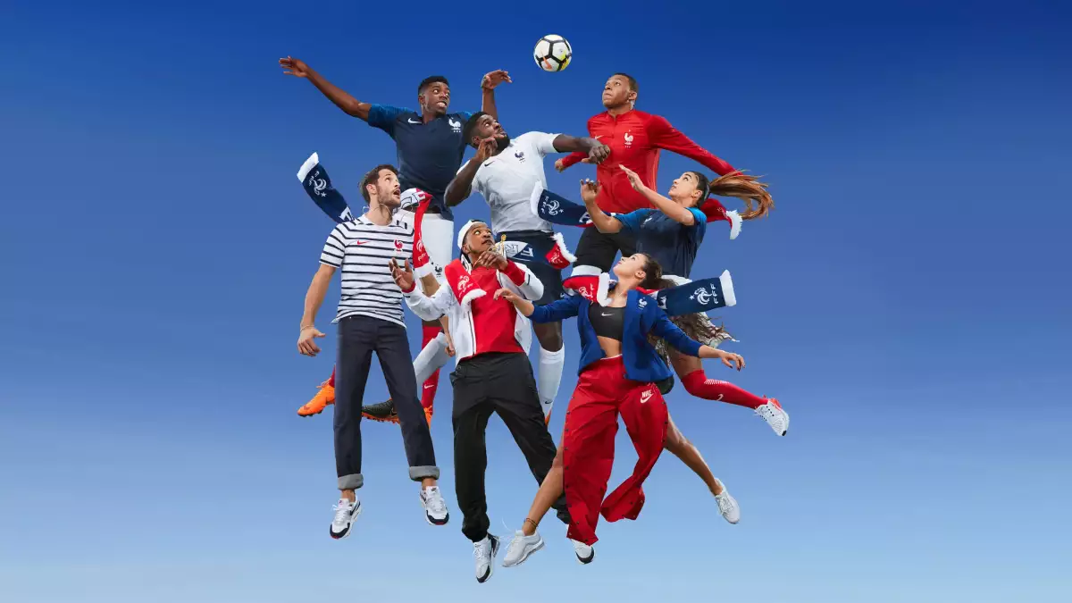 Simon Porte Jacquemus en una campaña de Nike para Francia. 