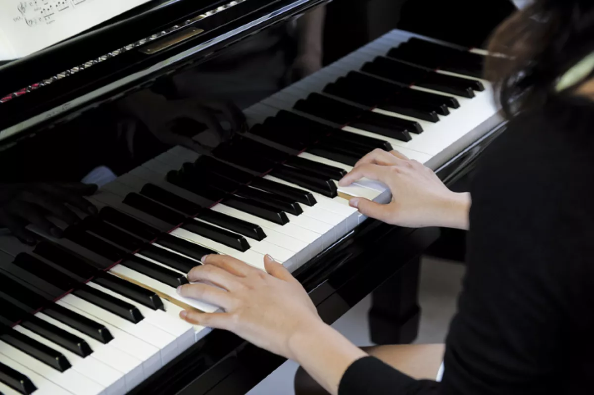 Woman playing the piano