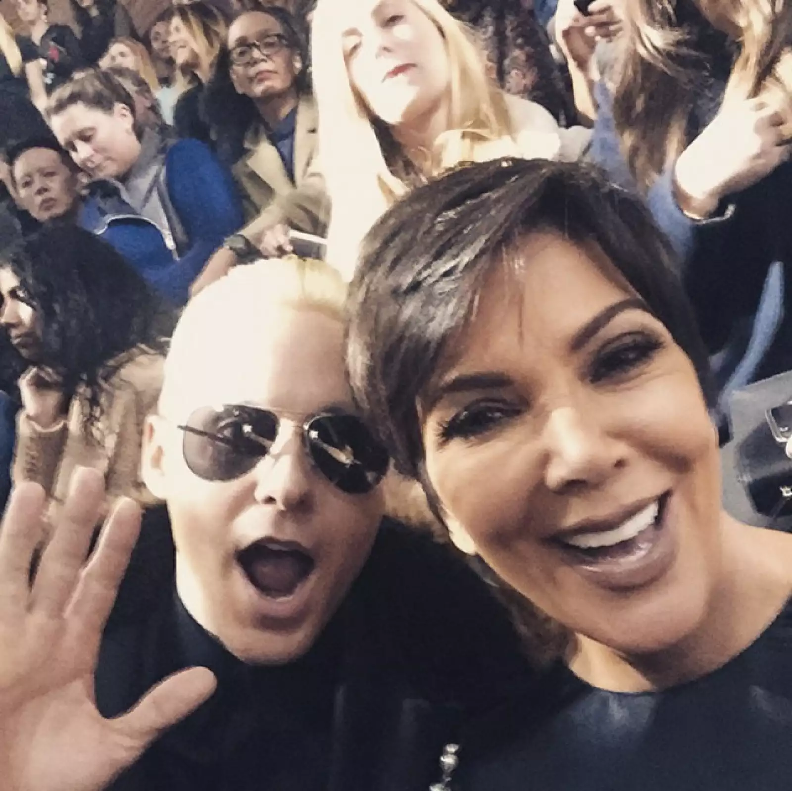 Kris Jenner y Jared Leto en la Semana de la Moda en París.