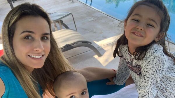 Odalys Ramírez y sus hijos Gia y Rocco