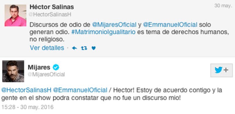 Mijares se deslindó de cualquier responsabilidad en Twitter.
