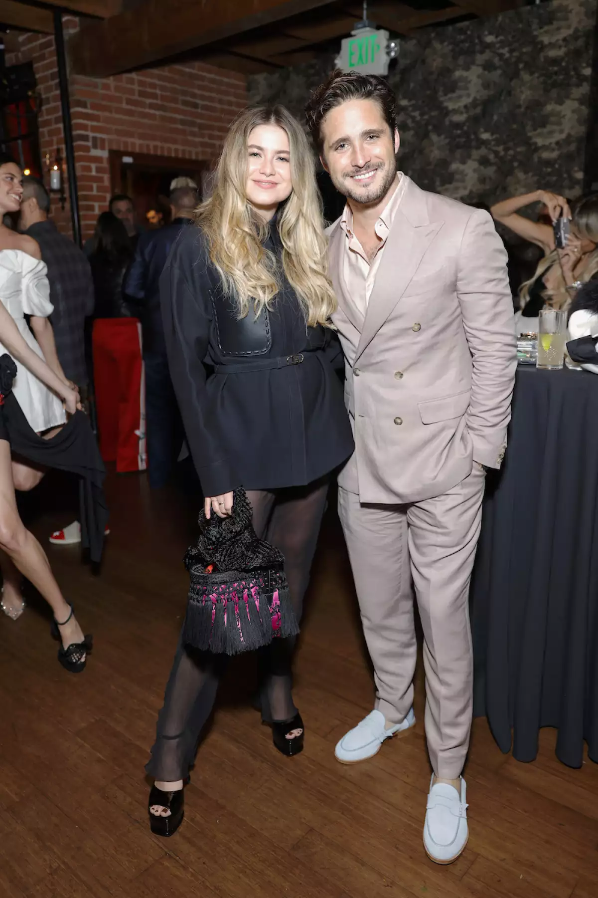 Sofía Reyes y Diego Boneta en el evento de Christian Louboutin en Los Ángeles. 