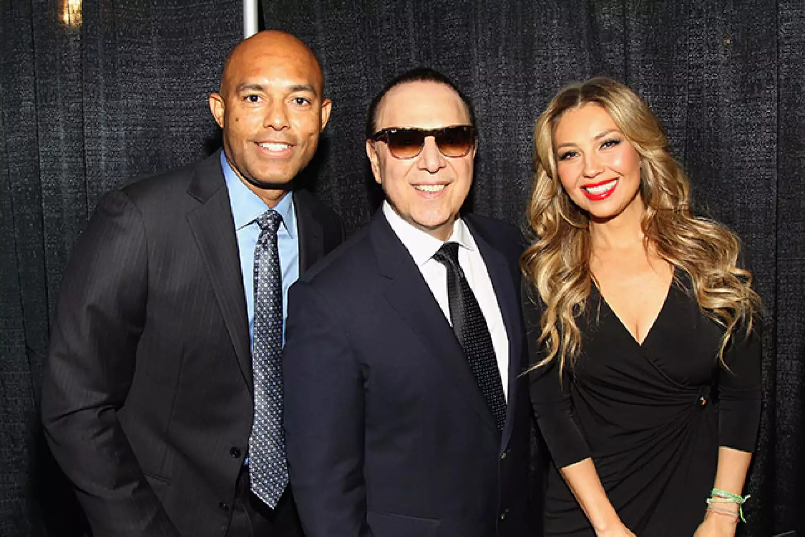 Mariano Rivera, Tommy Mottola y Thalía en el evento.
