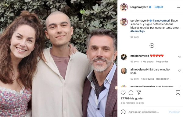 Bárbara Mori, Sergio Mayer Mori y Sergio Mayer