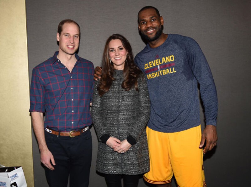 Príncipe William, Kate Middleton y LeBron James.