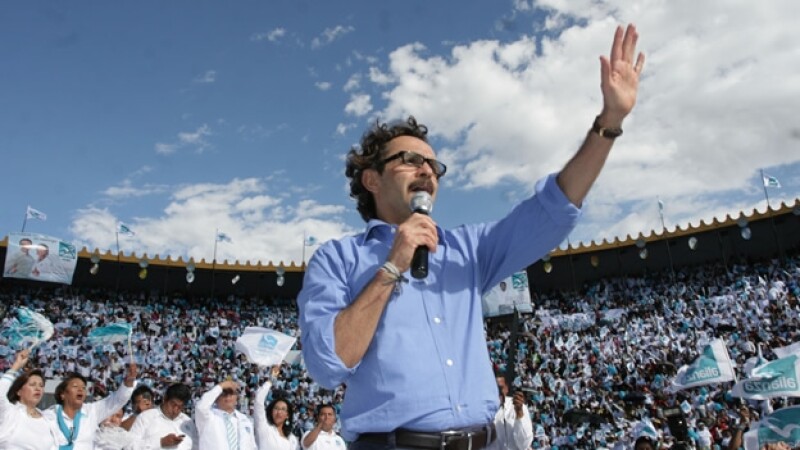 Gabriel Quadri durante un evento en Pachuca, Hidalgo