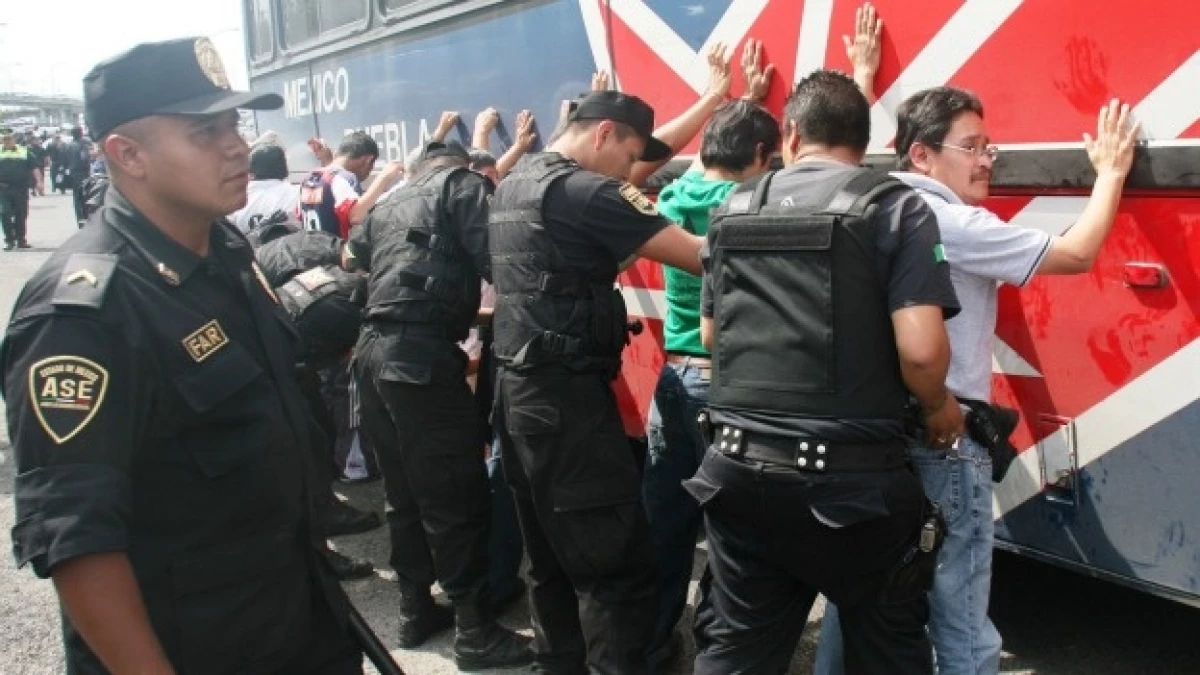 Operativo en autobuses de pasajeros