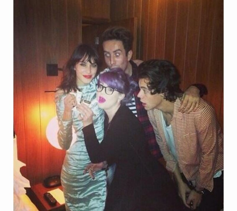 Alexa Chung, acompañada de Kelly Osbourne, Harry Styles y Nick Grimshaw en su cumpleaños.