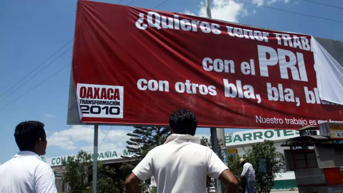 Los partidos políticos realizan campaña en los estados donde habrá comicios; en la imagen, Oaxaca, donde se renovará el gobierno