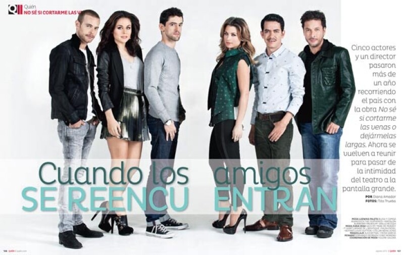 Desde que estos famosos hicieron la obra de teatro `No sé si cortarme las venas..." no se habían reunido y ahora lo hacen en la pantalla grande.
