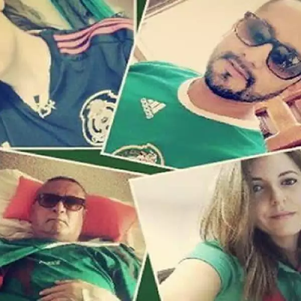 No importa donde se esté, estos mexicanos apoyan a la selección mexicana desde la casa,la mina, el hospital y la oficina.