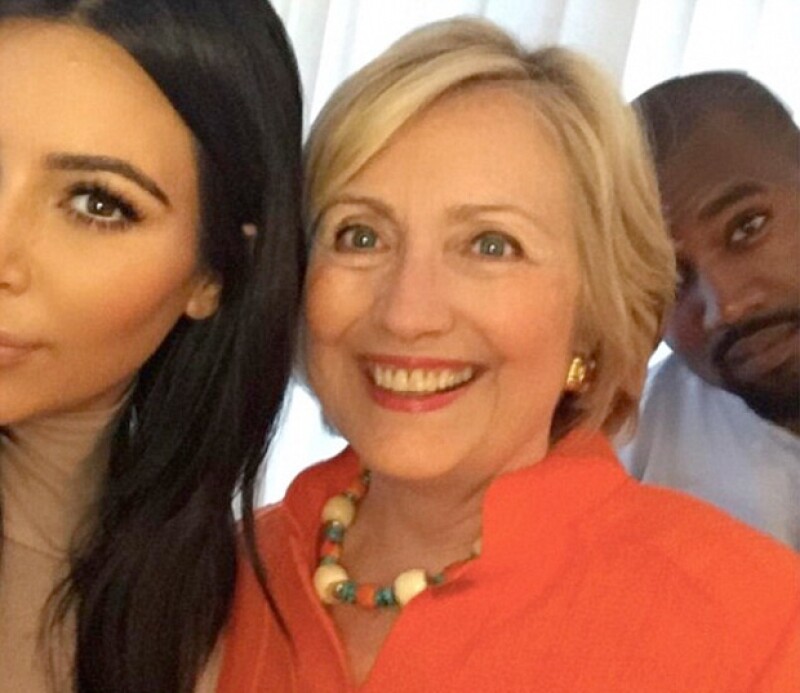 Hillary Clinton admitió tener una buena relación con Kim Kardashian y Kanye West.