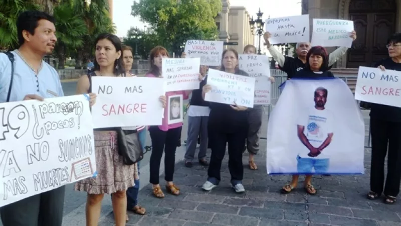 migrantes protesta Monterrey