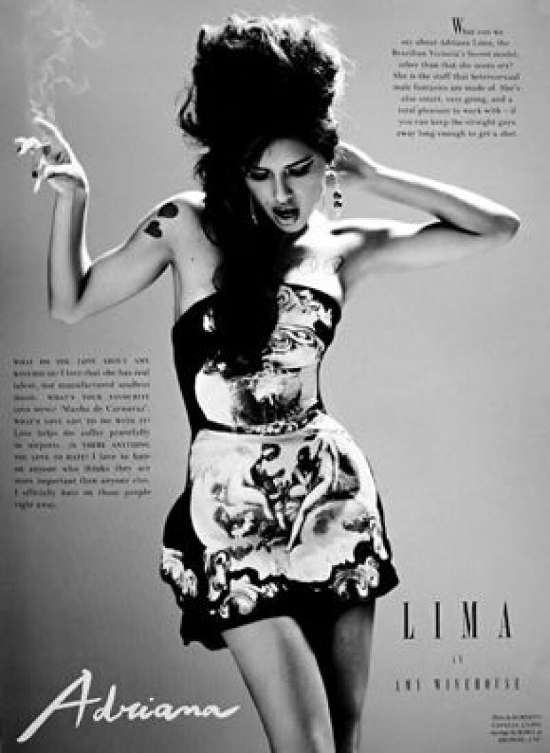 Adriana Lima dijo que admira a Amy Winehouse.