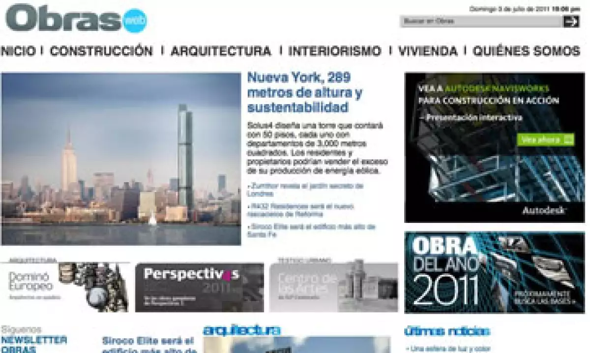 El nuevo espacio de Obras en la web tiene cuatro canales informativos: arquitectura, construcción, interiorismo y vivienda. (Foto: Especial)
