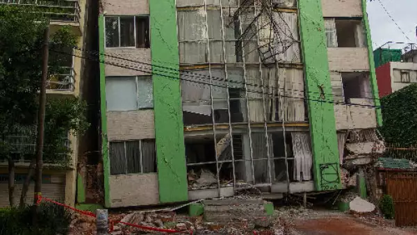 edificio da�ado por sismo CDMX