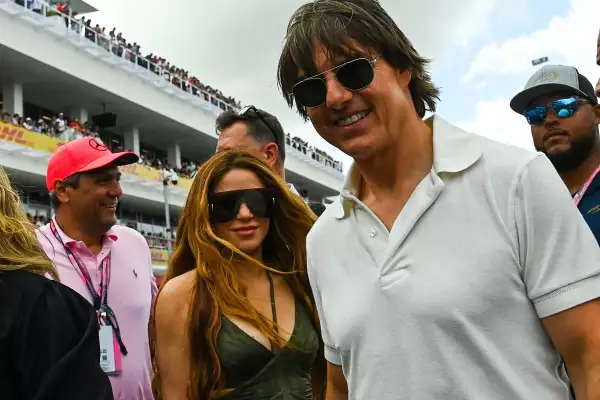 Shakira y Tom Cruise en el Gran Premio de Miami de 2023