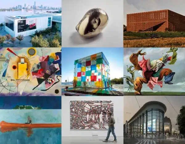 Un mosaico con algunas de las obras maestras más emblemácticas del Centro Pompidou. 