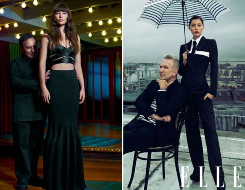 Jessica posó con diseñadores como Azzedine Alaïa y Jean Paul Gaultier.