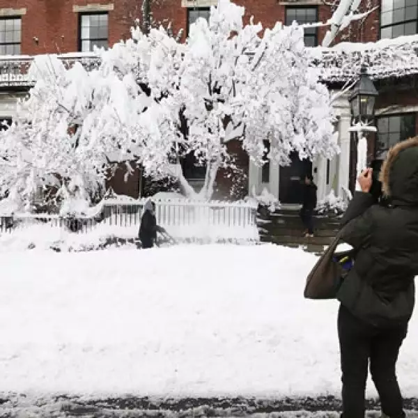 Nevadas en el noreste de EU