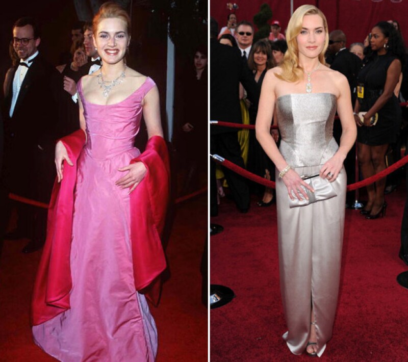 Kate Winslet en 1996 y en 2010.