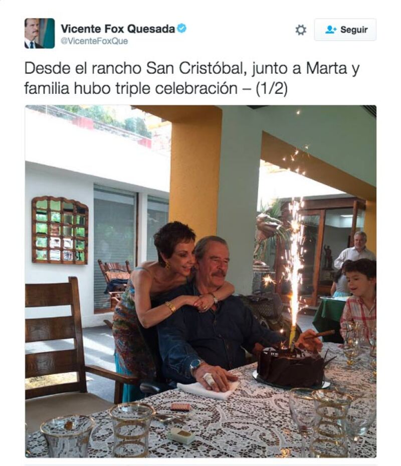Y lo celebró en su rancho de San Cristóbal.