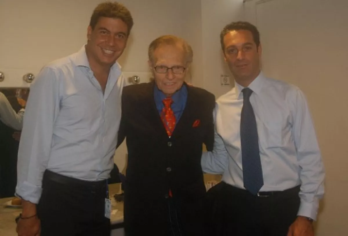 Arturo Elías Ayub, Larry King y Carlos Slim Domit