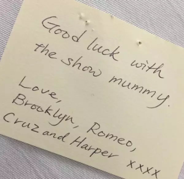 Con una nota fue como sus hijos le demostraron su cariño.