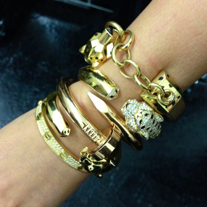 Estas son las pulseras Cartier que el rapero le regaló a su novia en París.