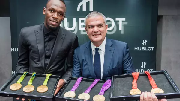 Usain Bolt y Ricardo Guadalupe, CEO de Hublot