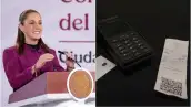 La presidenta Claudia Sheinbaum durante su conferencia de prensa en Palacio Nacional.