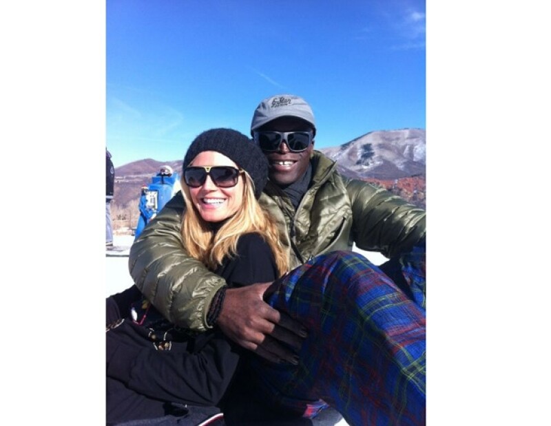 Esta fue la última fotografía que Heidi compartió en su cuenta de Twitter con su aún esposo Seal, durante sus vacaciones de invierno.